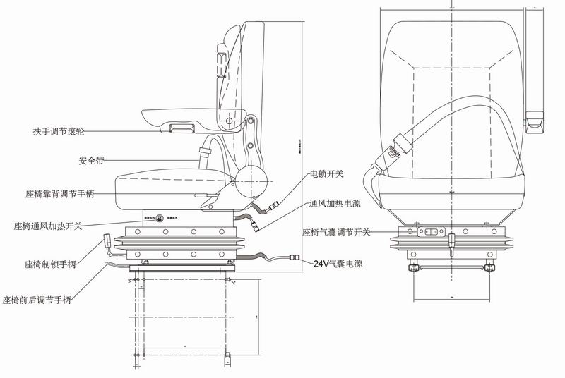 QC28-DQB-電動充氣式通風加熱懸浮座椅-2